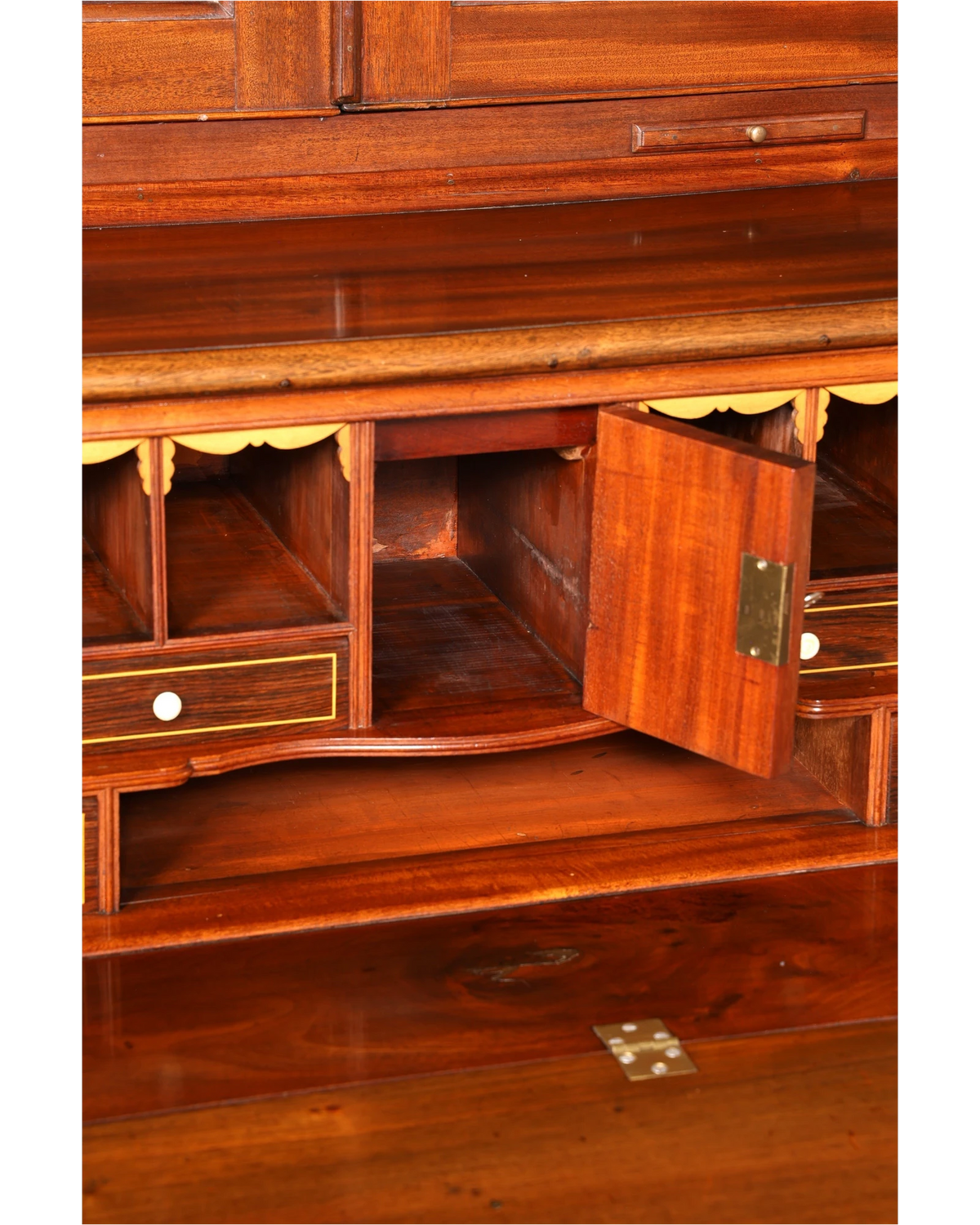 G224 Finish Wunderschöner Englischer Sekretär Büro Aufsatzsekretär Antik 60S Vitrinen Schrank UK (Kopie)