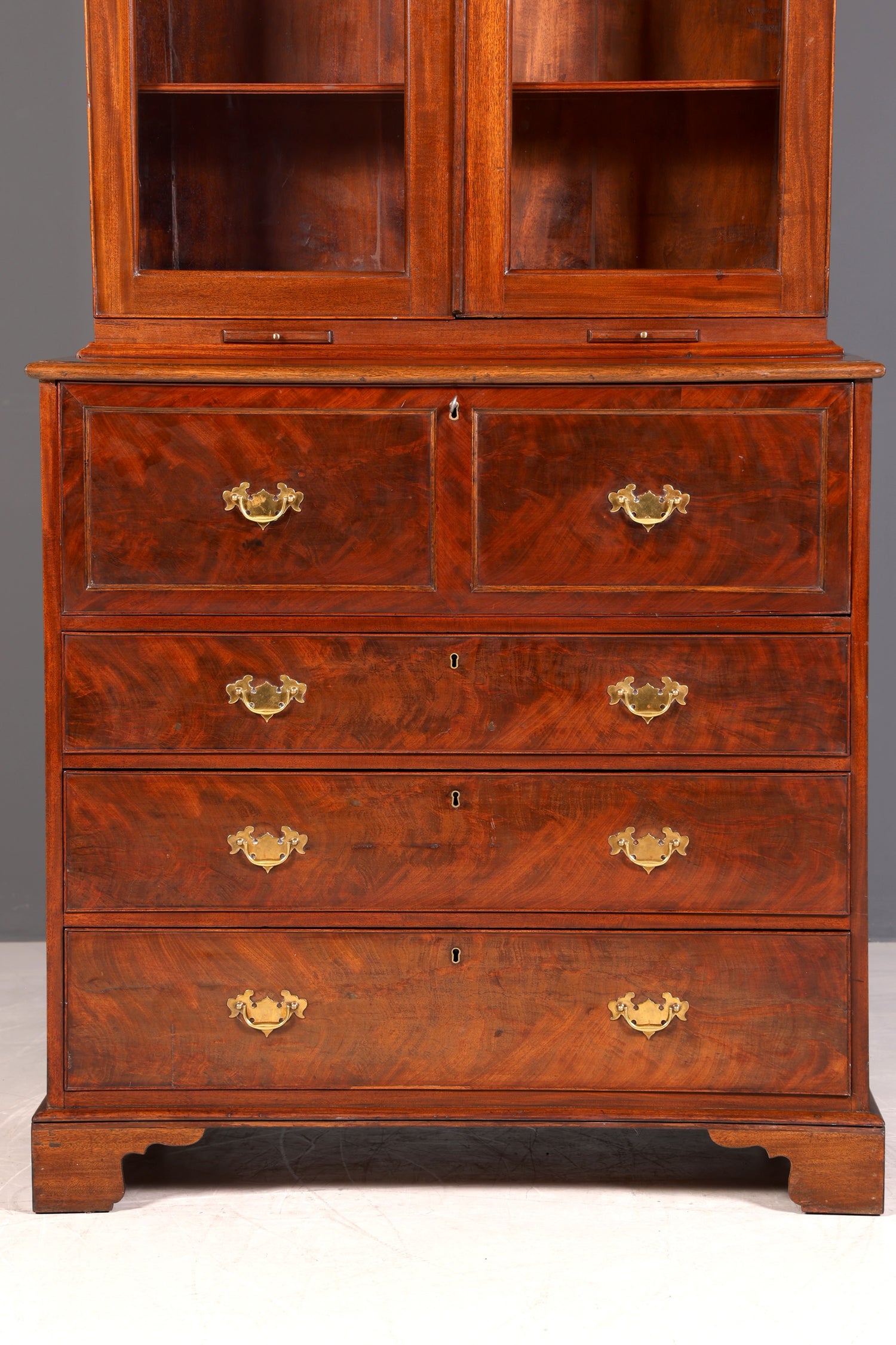 G224 Finish Wunderschöner Englischer Sekretär Büro Aufsatzsekretär Antik 60S Vitrinen Schrank UK (Kopie)