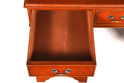 Wunderschöner Englischer Schreibtisch echt Lederauflage Bürotisch Antik Stil Office Desk