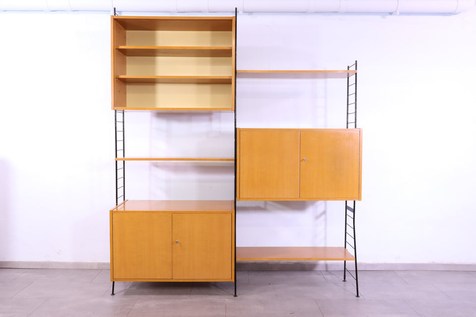 Traumhaftes Mid Century String Regal Modular Design Schrank 60s