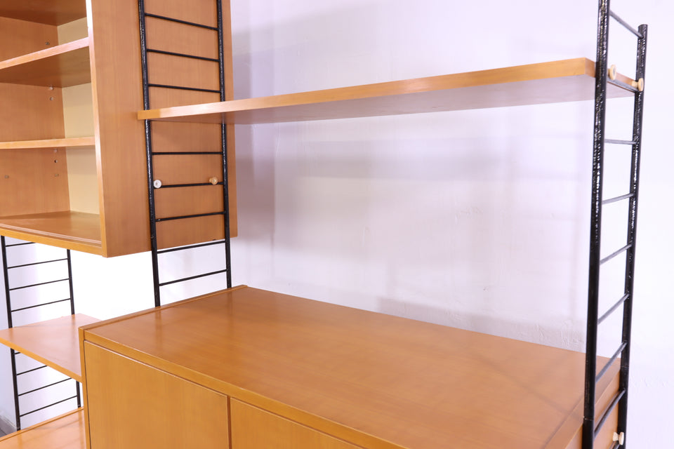 Traumhaftes Mid Century String Regal Modular Design Schrank 60s