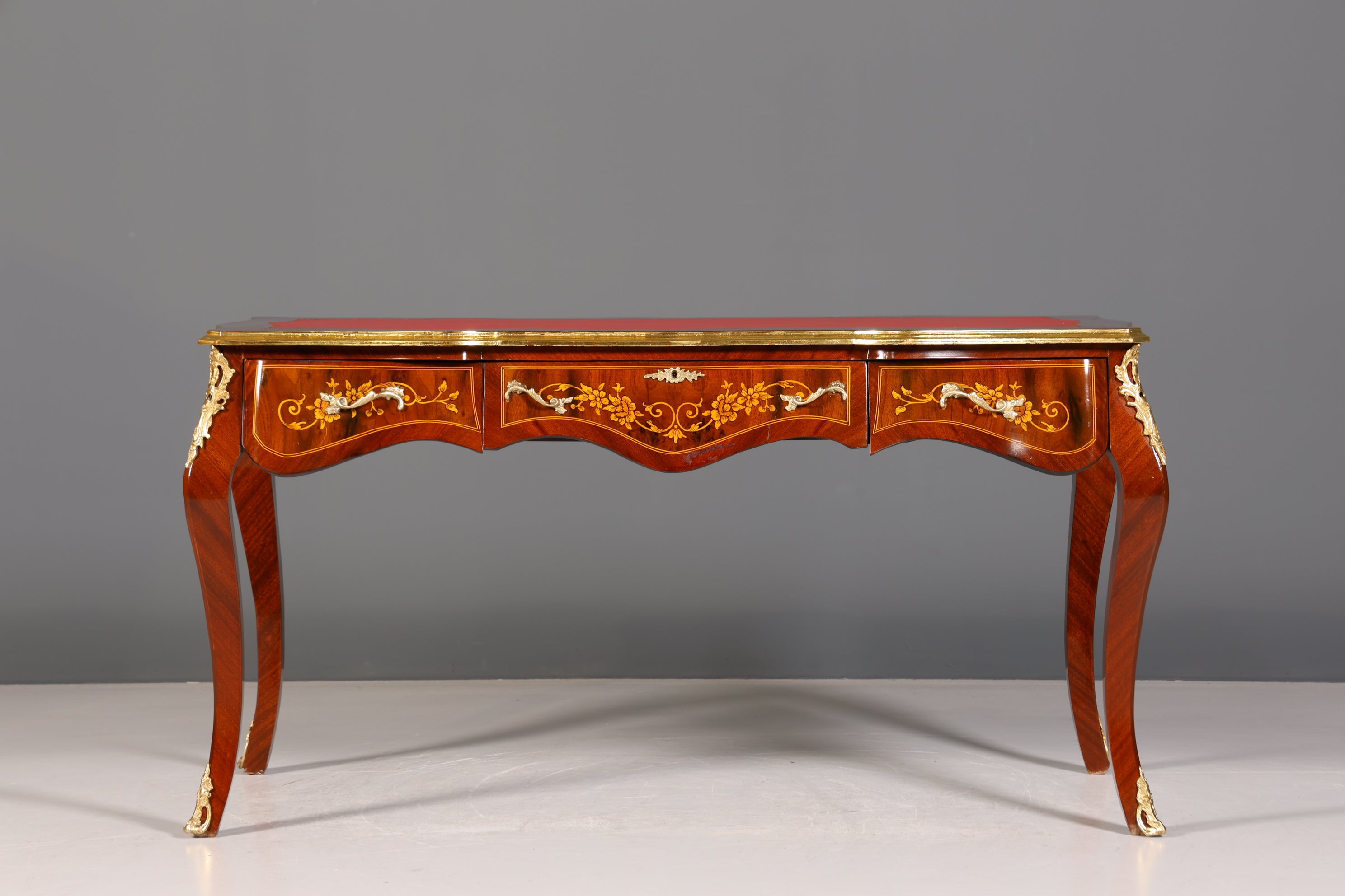 Prächtiger Louis XV Stil Schreibtisch French Desk Antik Stil Bürotisch - Schreibtisch