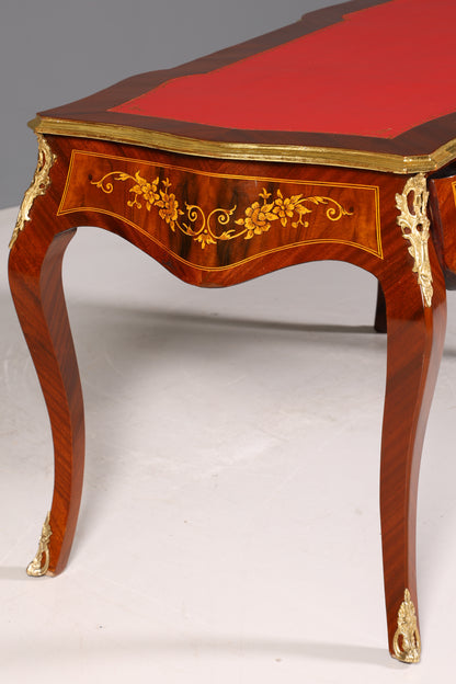 Prächtiger Louis XV Stil Schreibtisch French Desk Antik Stil Bürotisch - Schreibtisch