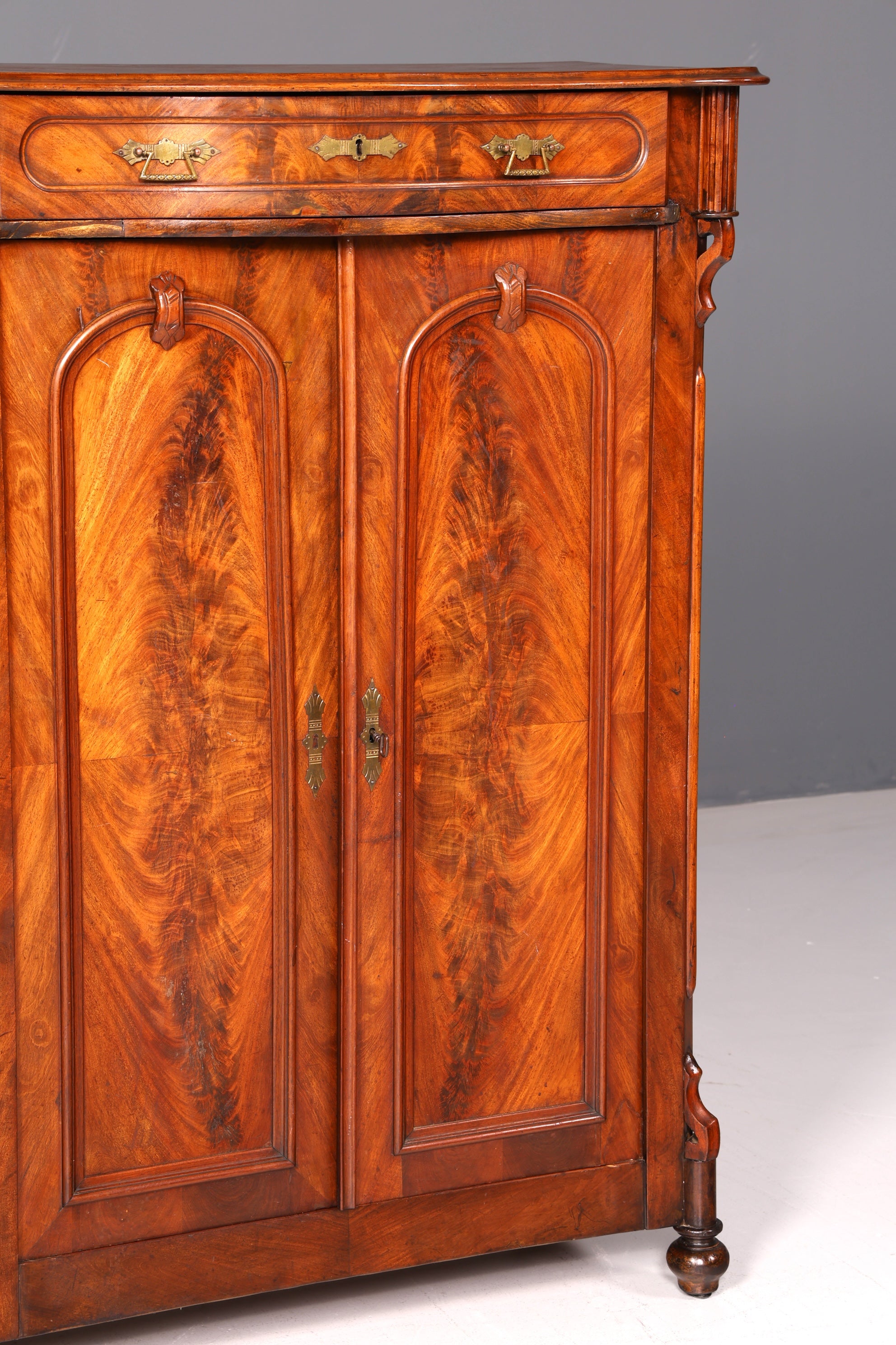 Wunderschöner Louis Philippe Schrank Gründerzeit Vertiko Highboard Antik um 1880