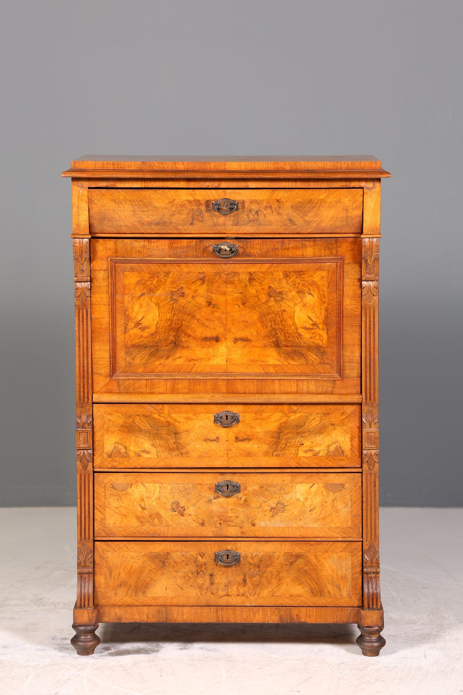 Traumhafter Gründerzeit Sekretär Vertiko Highboard Louis Philippe Kommode Sekretär Schrank um 1880