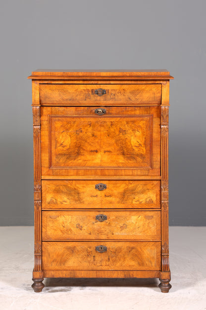 Traumhafter Gründerzeit Sekretär Vertiko Highboard Louis Philippe Kommode Sekretär Schrank um 1880