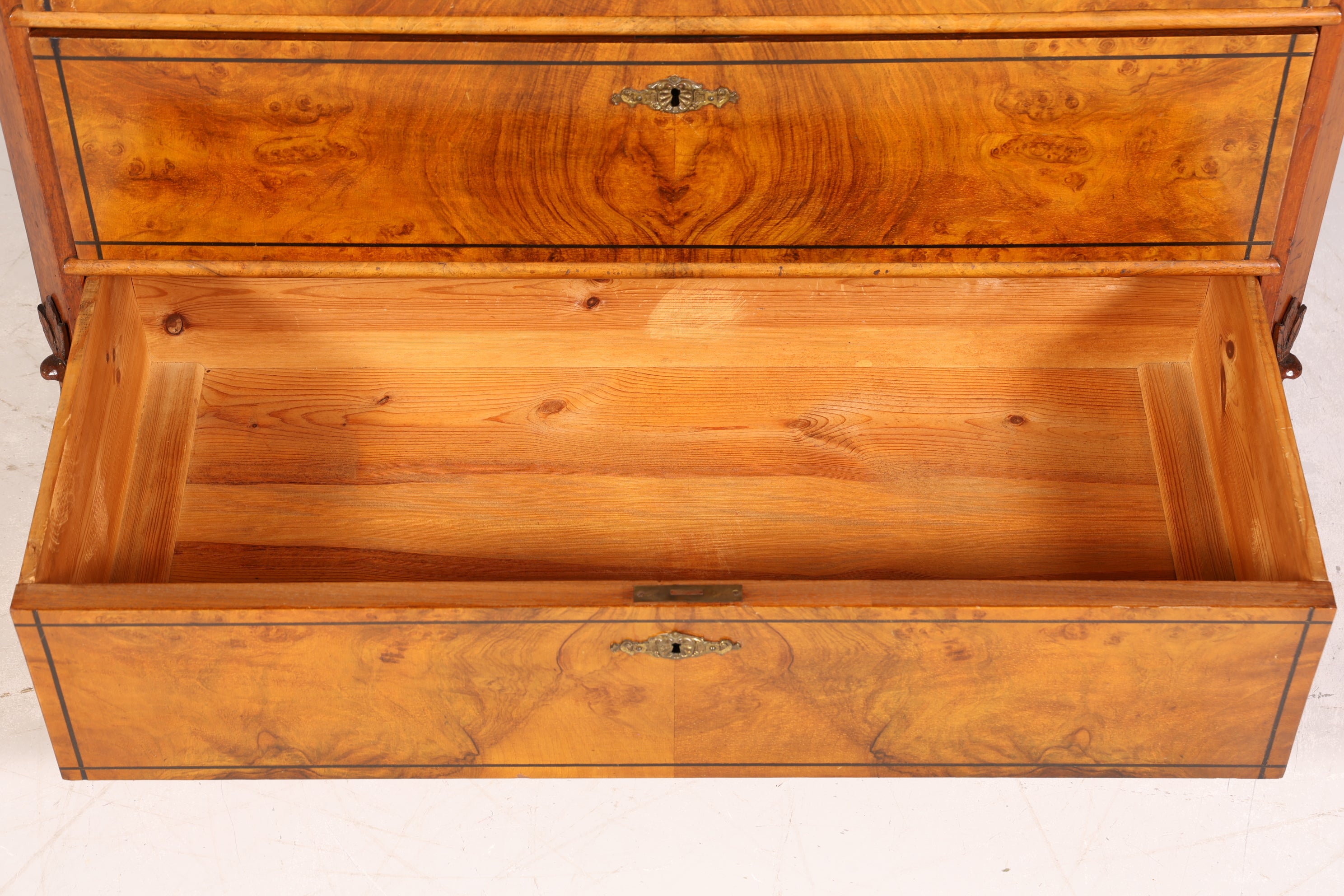 Stilvoller Louis Philippe Sekretär um 1880 Gründerzeit Antik Vertiko Schrank Chiffoniere Schubladenkommode