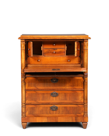 Stilvoller Gründerzeit Sekretär Vertiko Highboard Louis Philippe Kommode Sekretär Schrank um 1880