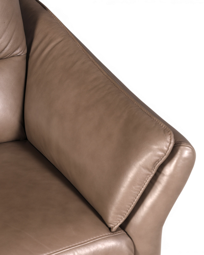 Hauptstadt Möblerei Ledersessel in Taupe aus hochwertigem Echtleder mit bequemer Polsterung und moderner Optik
