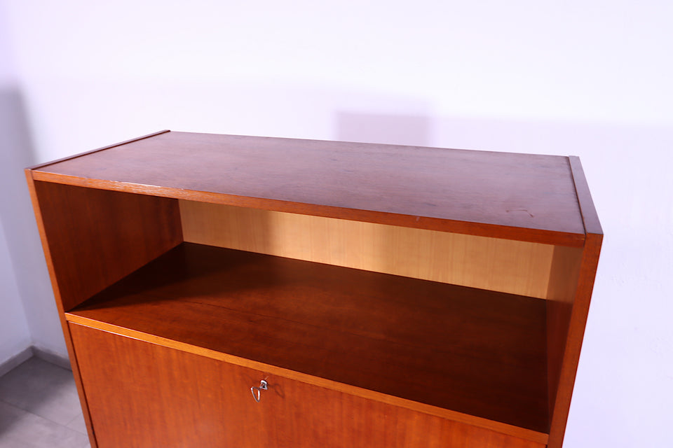 Schlichter Mid Century Sekretär Vintage Bücherregal Vintage Kommode