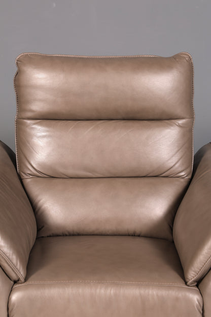 Wunderschöner Moderner Ledersessel Taupe Echt Leder Relaxsessel Loungesessel Polstersessel Armlehnsessel Vintage