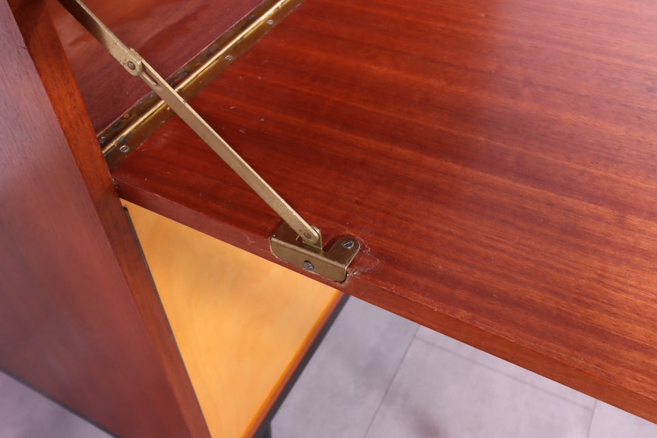 Schlichter Mid Century Sekretär Vintage Bücherregal Vintage Kommode