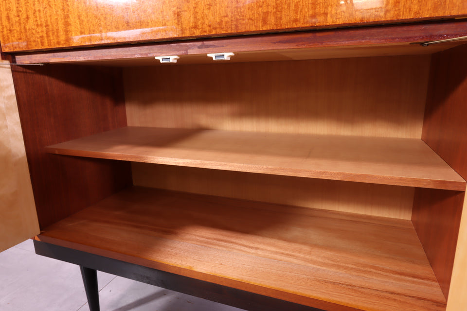 Schlichter Mid Century Sekretär Vintage Bücherregal Vintage Kommode