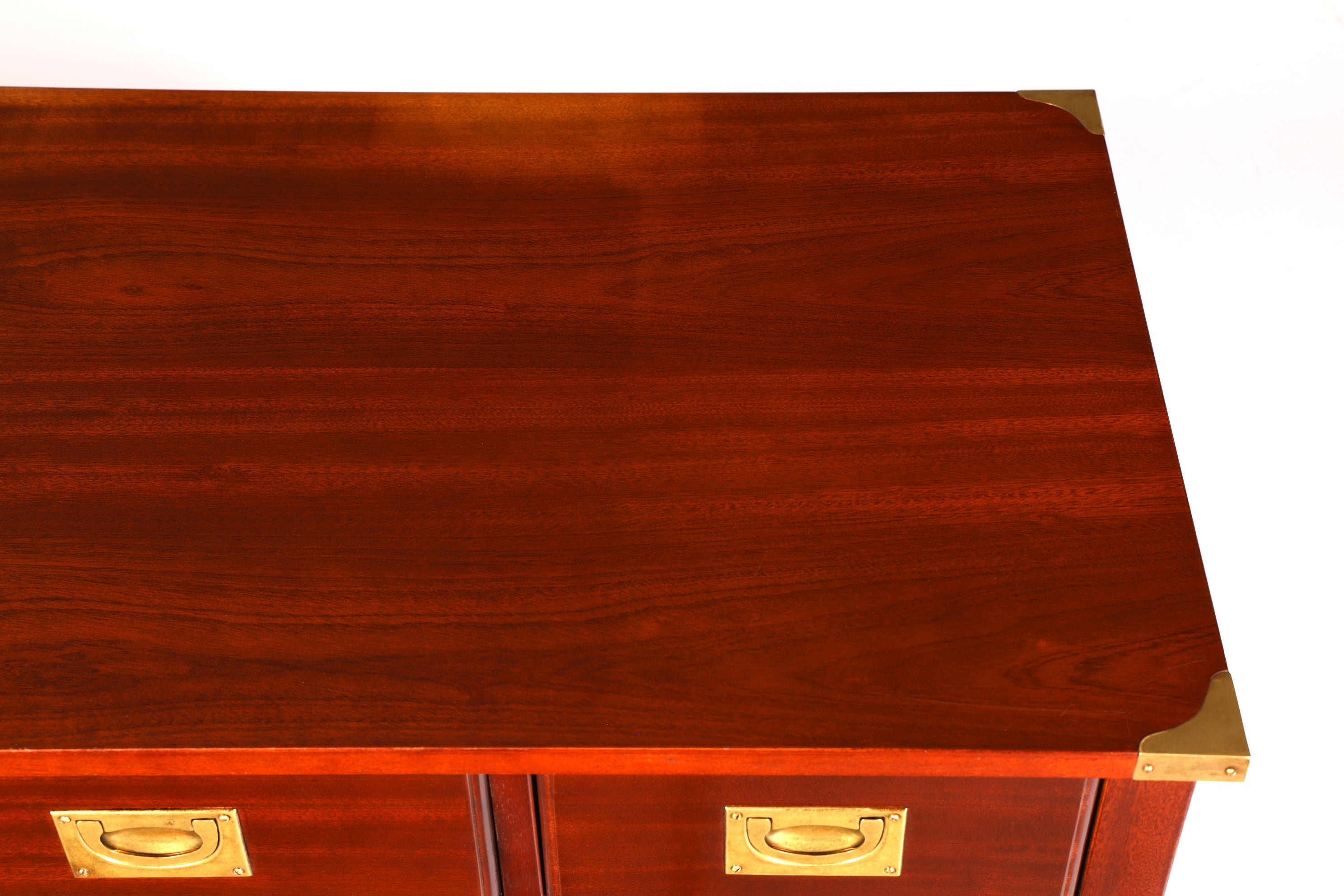 Edler Maritimer Schreibtisch Englischer Military Chest Bürotisch Office Table