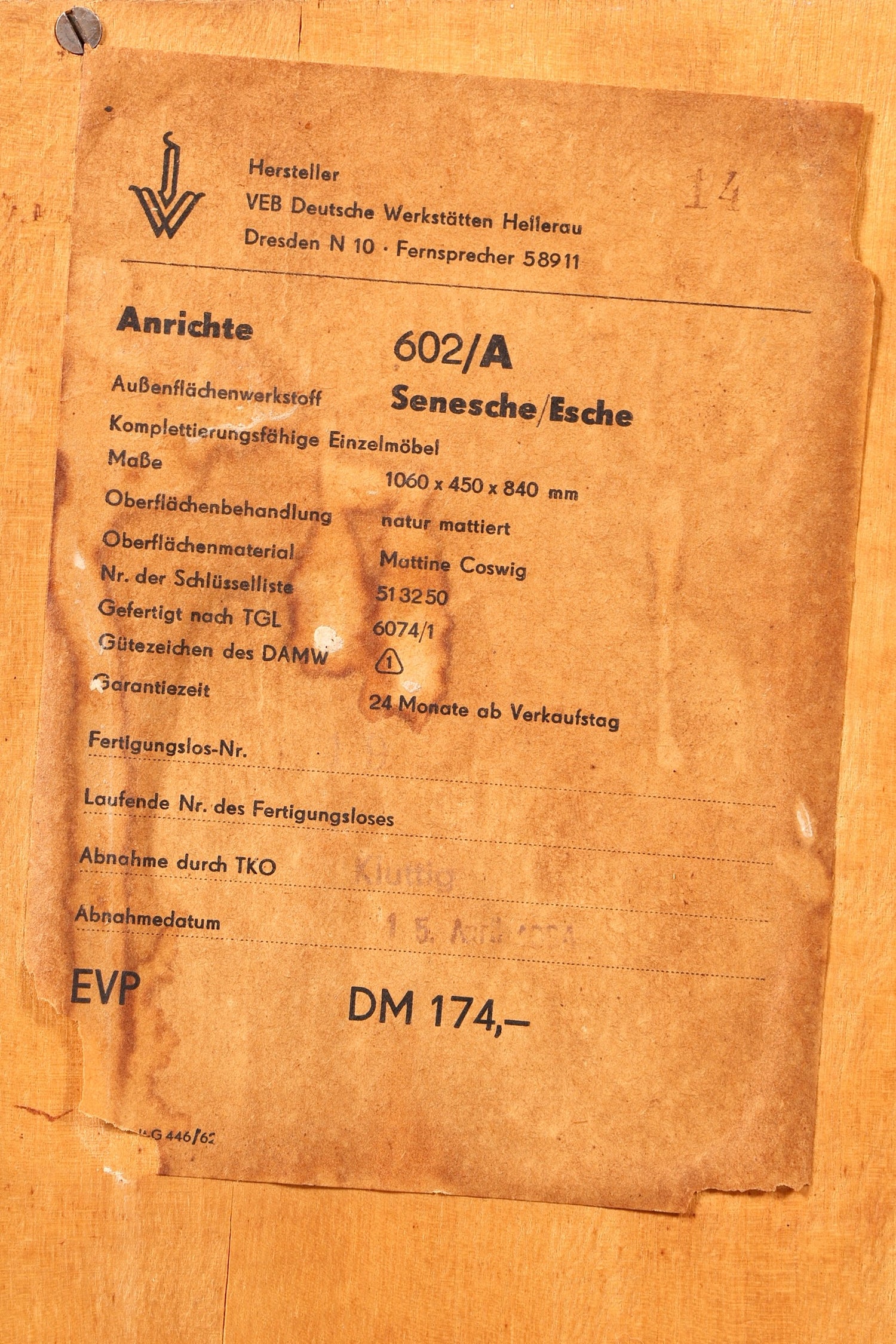 Wunderschöne Hellerau Kommode Franz Ehrlich 602 Mid Century Schrank Flurkommode