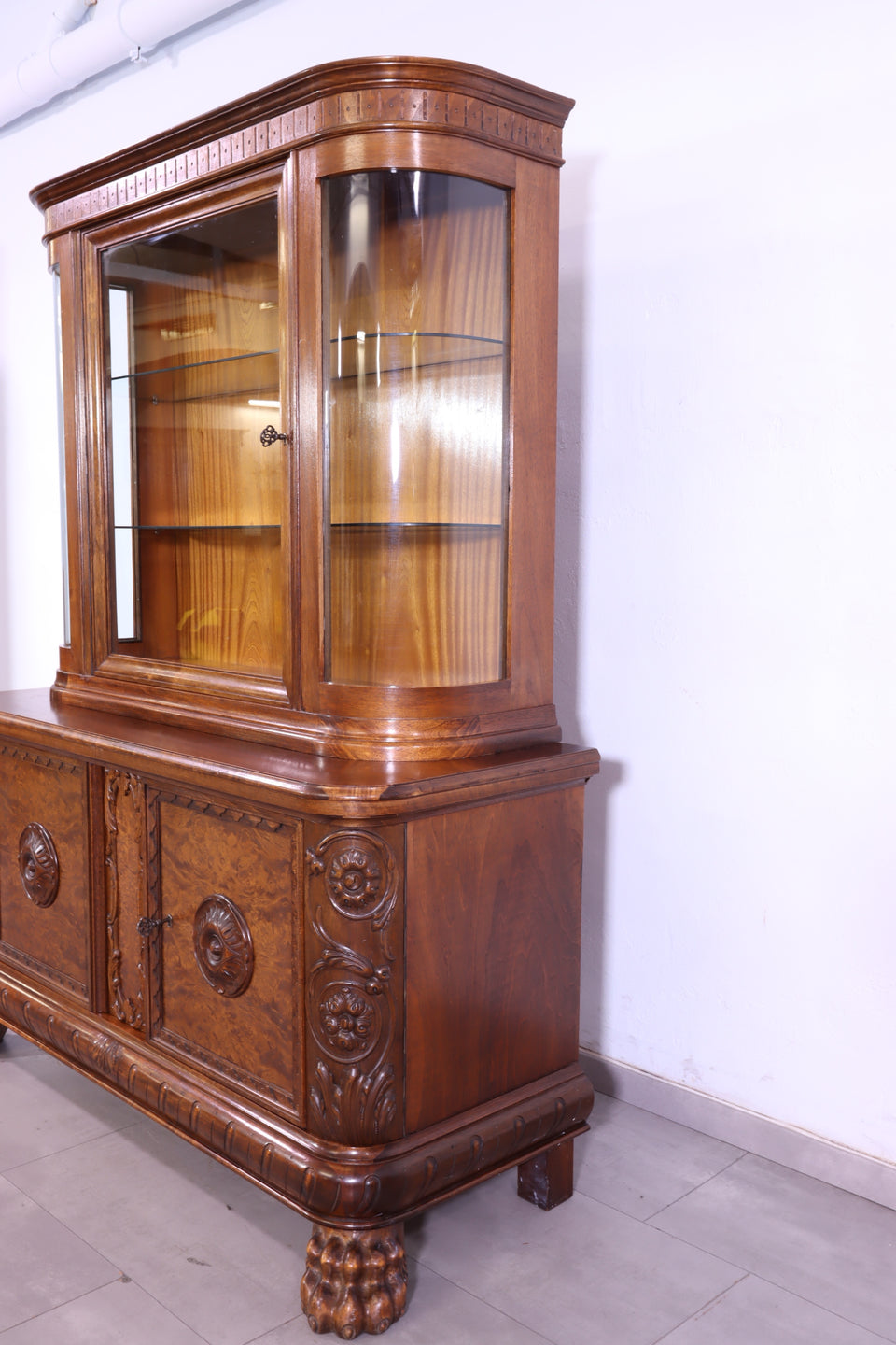Wunderschöne Neorenaissance Vitrine Antik Gründerzeit Schrank