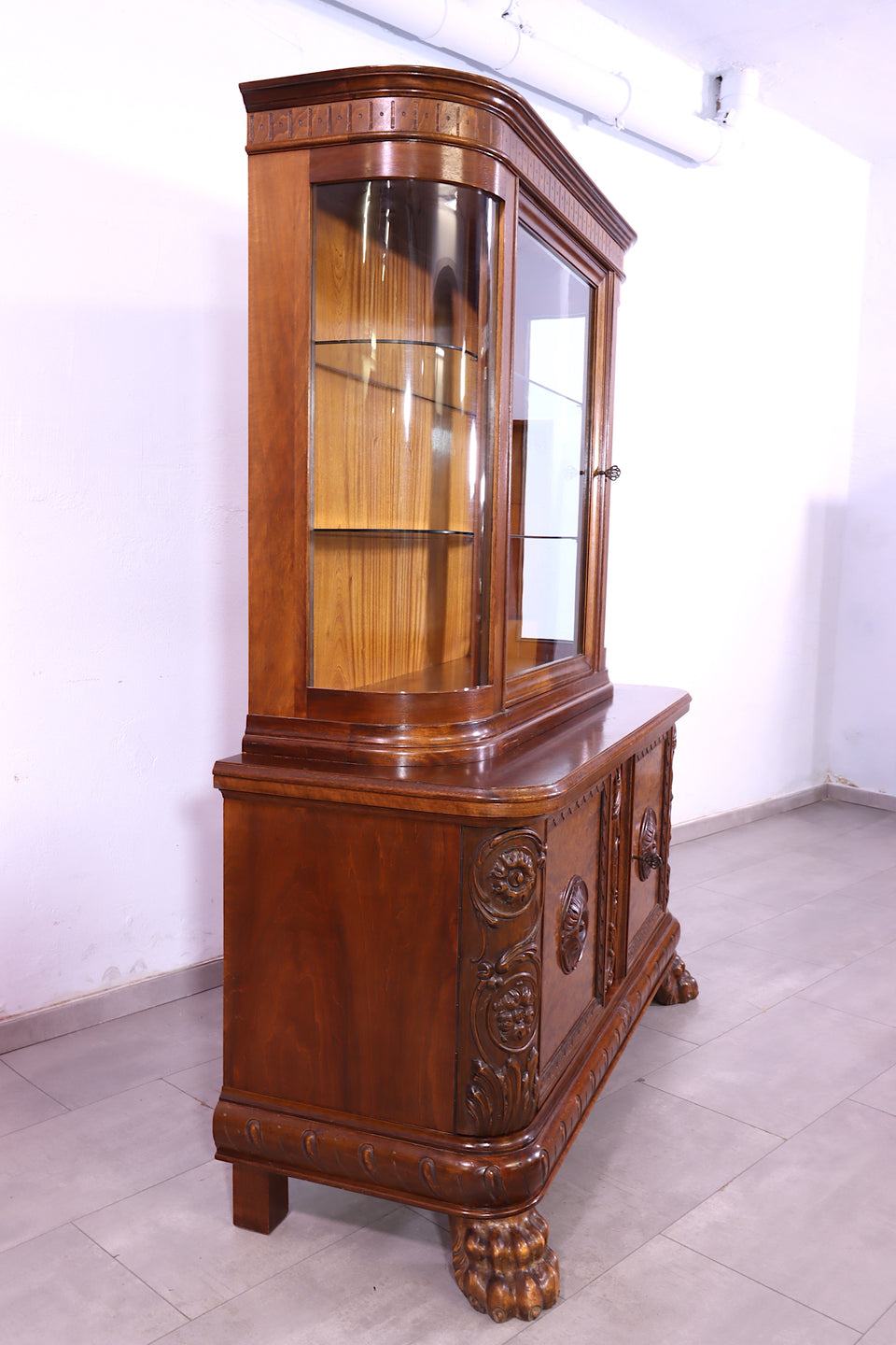 Wunderschöne Neorenaissance Vitrine Antik Gründerzeit Schrank