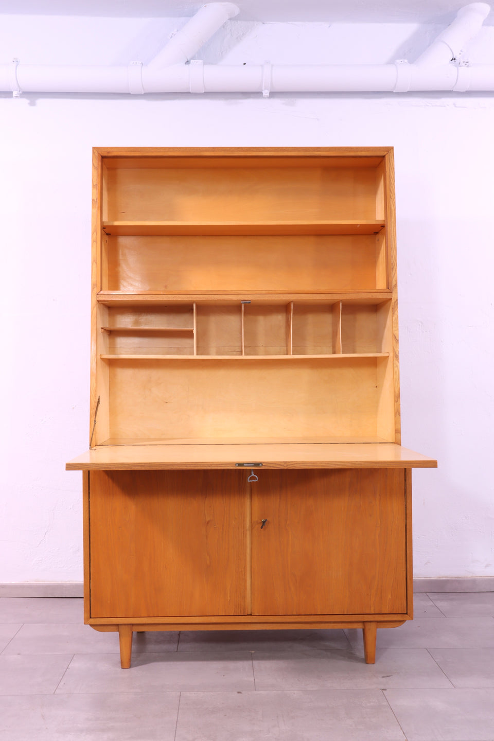 Wunderschöner Mid Century Sekretär Vintage Highboard Vertiko