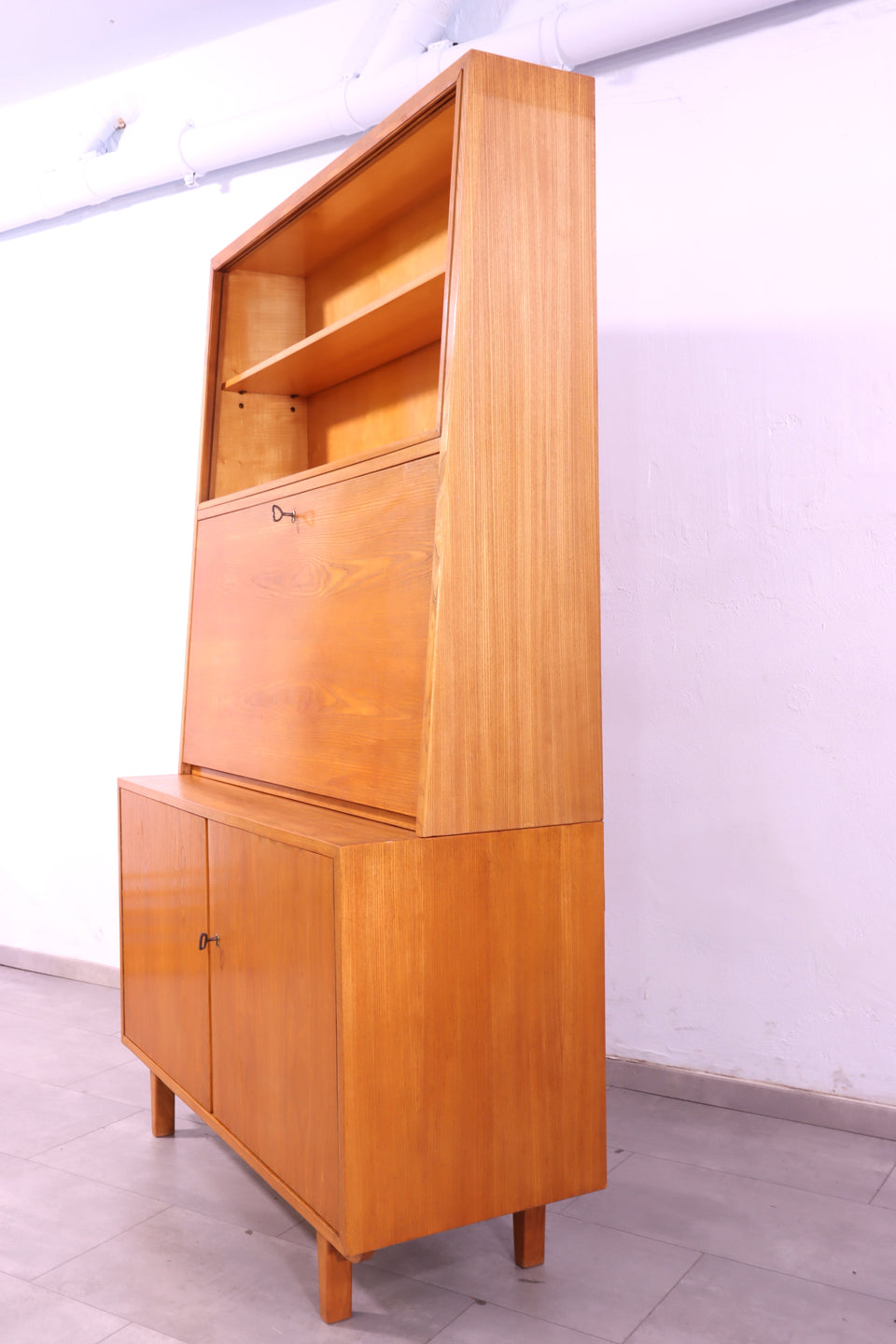 Wunderschöner Mid Century Sekretär Vintage Highboard Vertiko