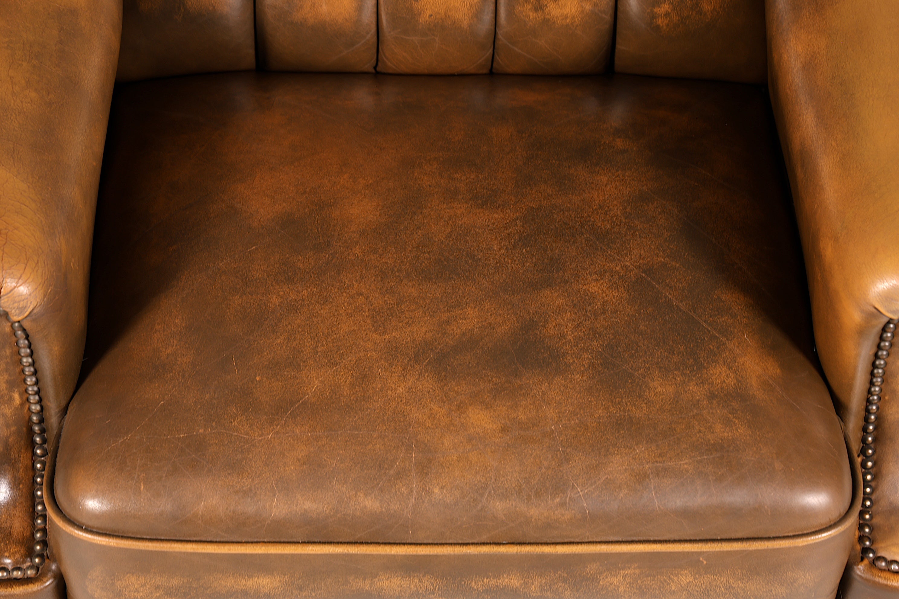 Original Chesterfield Ohrenbacken Sessel Englisch Leder Herrensessel UK Armlehnsessel