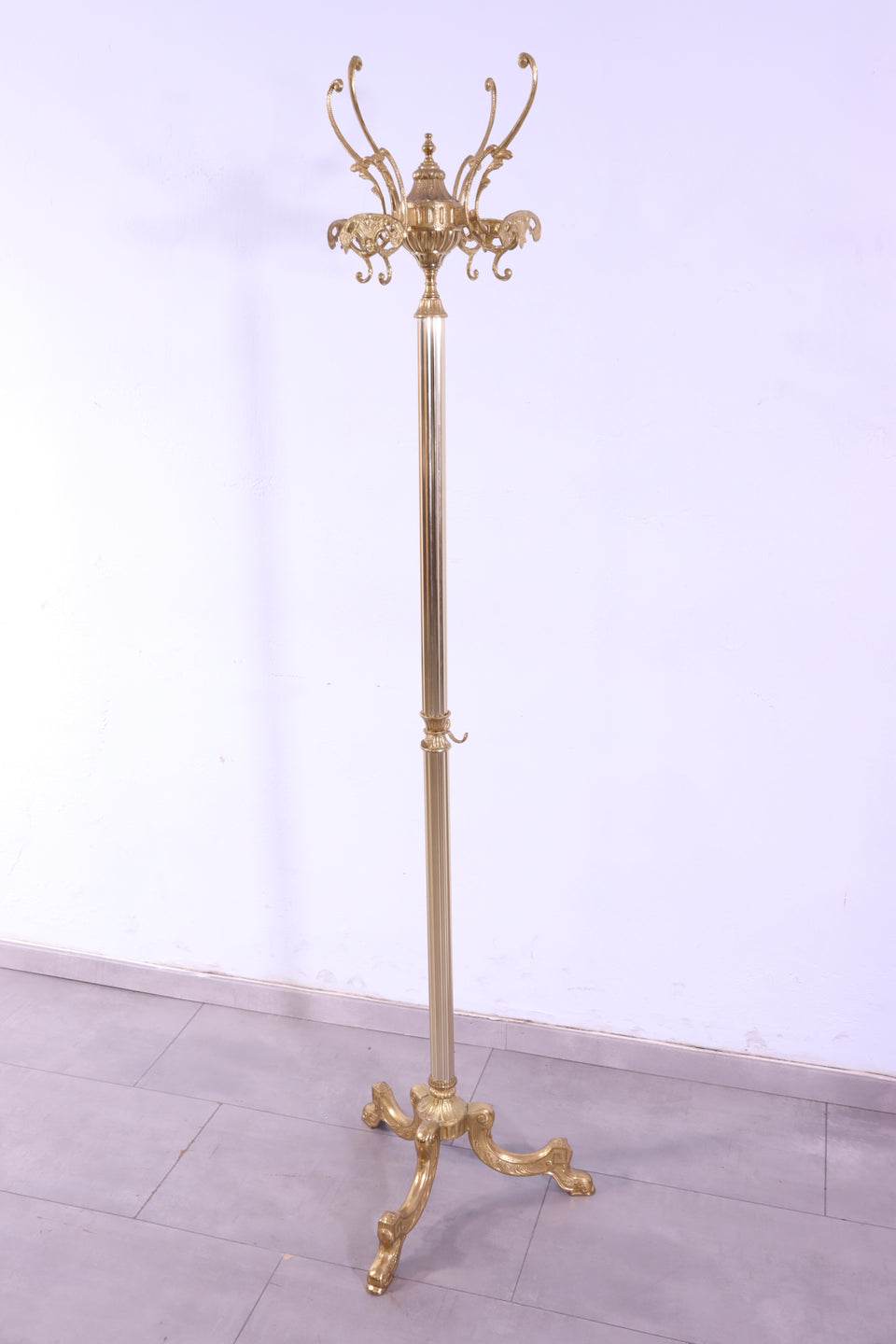 Jugendstil Messing Garderobenständer Antik Kleiderhaken