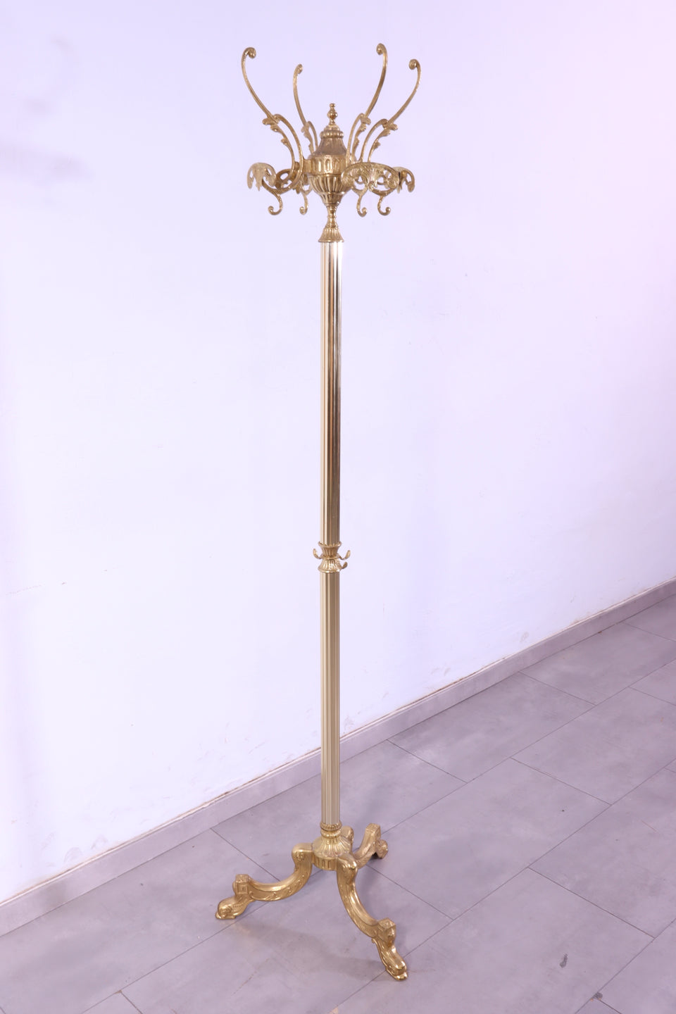 Jugendstil Messing Garderobenständer Antik Kleiderhaken