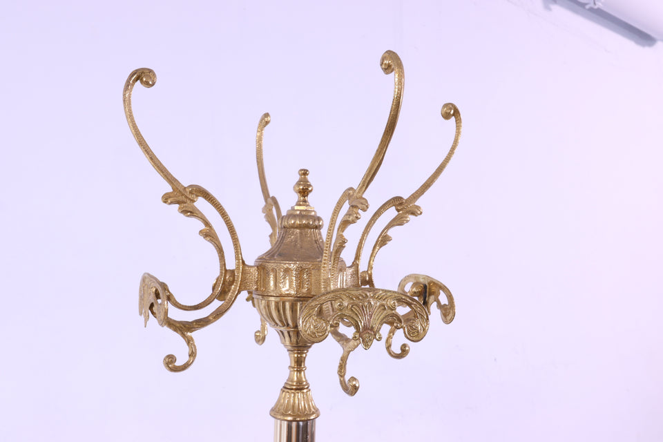Jugendstil Messing Garderobenständer Antik Kleiderhaken