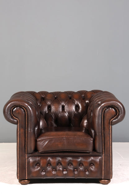 Stilvoller Original Chesterfield Sessel Englischer Armlehnsessel Englisch Herrensessel