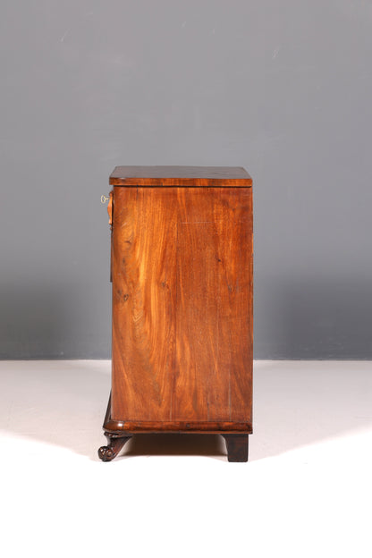 Stilvolle Louis Philippe Kommode Nussbaum Gründerzeit Schubladenkommode Antik um 1890