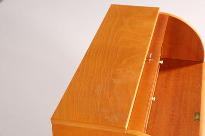 Wunderschöner Mid Century Rollladen Sekretär echt Holz Büro Schrank Vintage Schreibkommode