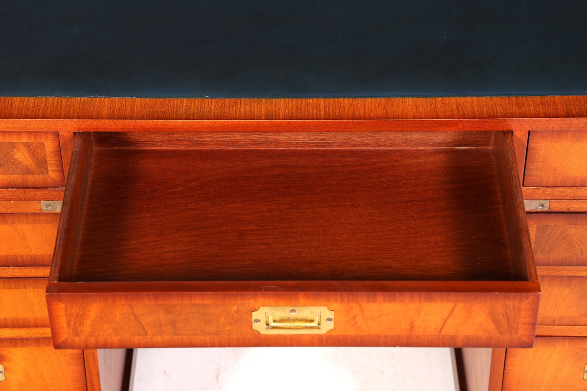 Hauptstadt Möblerei maritimer Military Chest Schreibtisch aus Holz mit offener Schublade und Messingbeschlägen