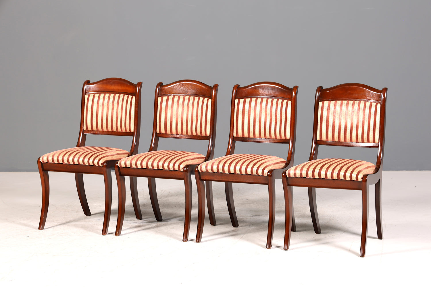4x Wunderschöne Original Heldense Stühle Biedermeier Stil Englisch Stuhlset Antik Stil Küchenstühle