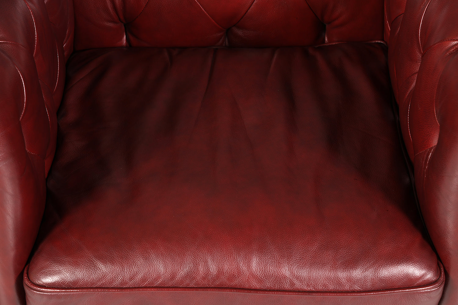 Wunderschöner Original Chesterfield Sessel Englisch Oxblood Leder Armlehnsessel Herrensessel
