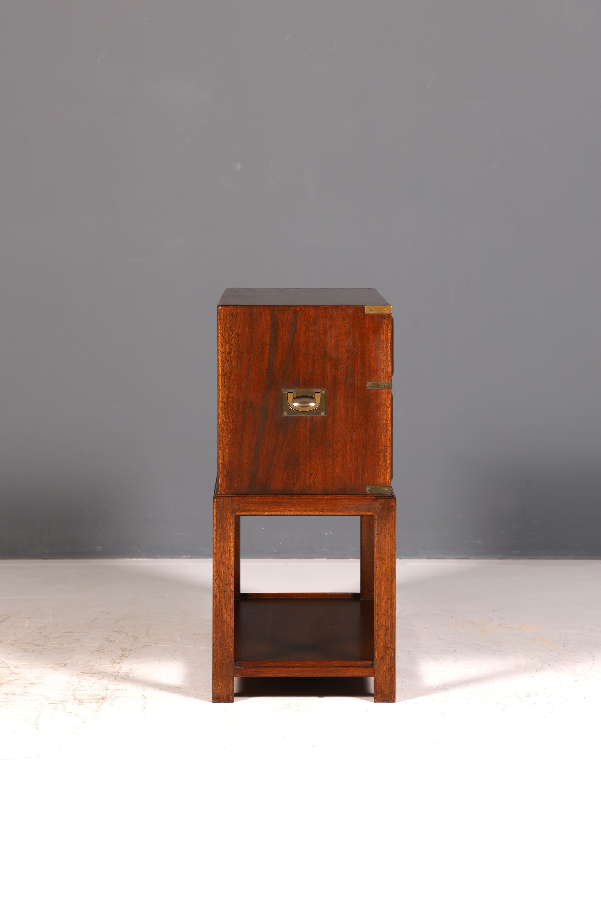Wunderschöne Maritime Military Chest Kommode Mahagoni Englisch Beistellkommode Antik Vintage