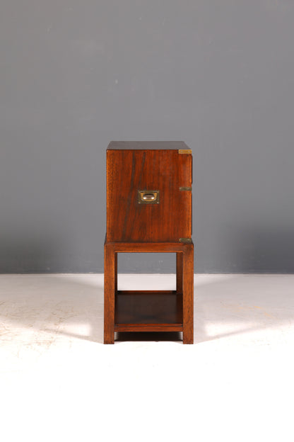 Wunderschöne Maritime Military Chest Kommode Mahagoni Englisch Beistellkommode Antik Vintage