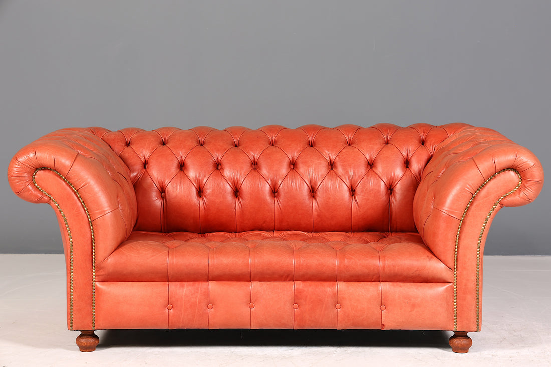 Wunderschönes Original Chesterfield Sofa 2-Sitzer Couch England Polstersofa