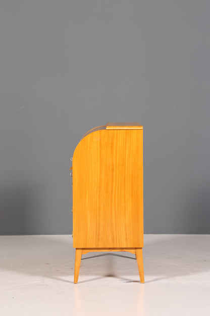 Traumhafter Mid Century Rollladen Sekretär echt Holz Büro Schrank Vintage Schreibkommode