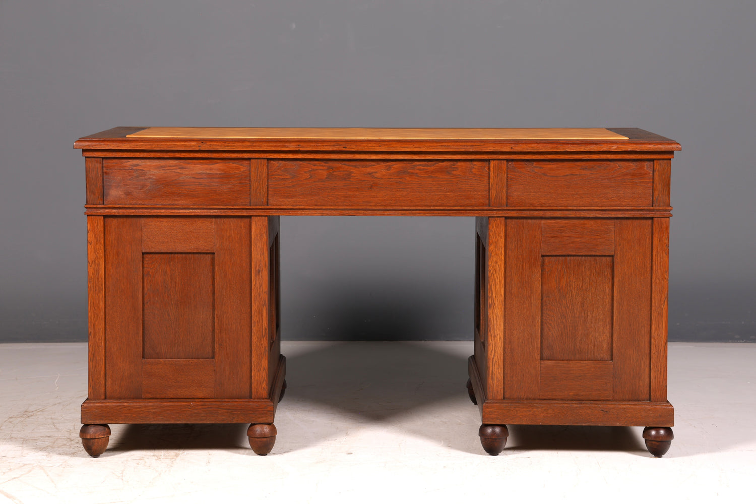 Traumhafter Jugendstil Schreibtisch Eiche Gründerzeit Bürotisch Echt Holz Desk Office Table Antik Vintage