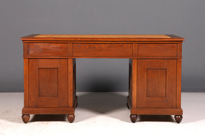 Traumhafter Jugendstil Schreibtisch Eiche Gründerzeit Bürotisch Echt Holz Desk Office Table Antik Vintage