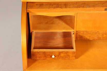 Traumhafter Mid Century Rollladen Sekretär echt Holz Büro Schrank Vintage Schreibkommode