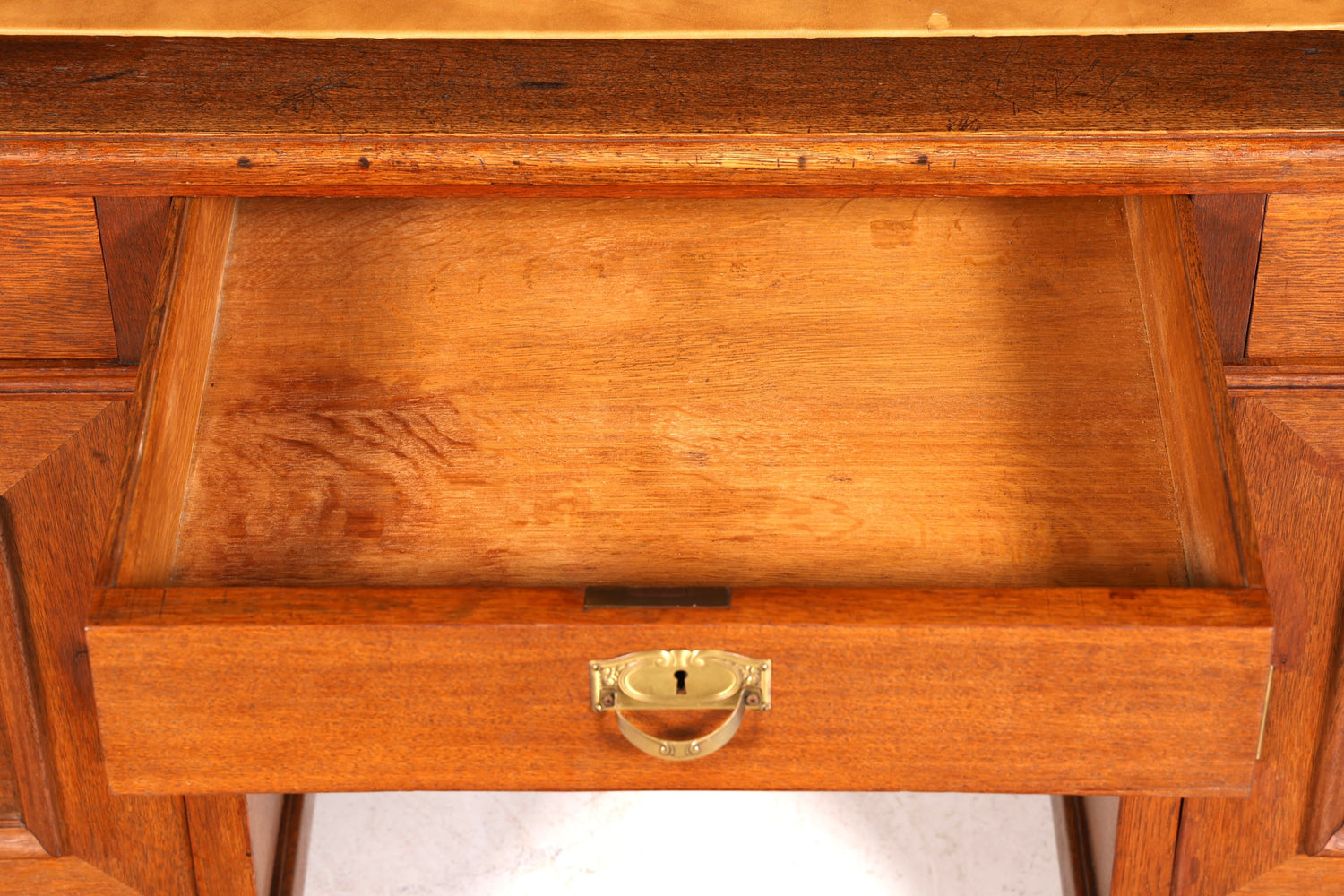 Traumhafter Jugendstil Schreibtisch Eiche Gründerzeit Bürotisch Echt Holz Desk Office Table Antik Vintage