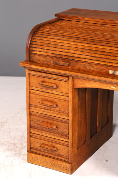 Wunderschöner Sekretär im Bauhaus Stil Rollladen Sekretär Art Deco Schreibtisch Office Table Vintage
