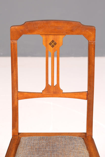Wunderschöner Jugendstil Stuhl Sekretär Stuhl Antik Eiche Küchenstuhl um 1900 Esszimmerstuhl