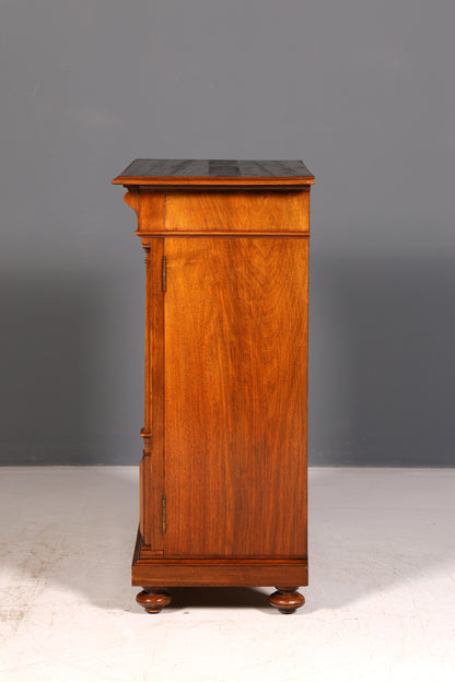 Edle Gründerzeit Vitrine um 1880 Schrank Antik Jugendstil Nussbaum Bücherschrank Buffet Vintage