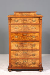 Stilvoller Gründerzeit Sekretär Vertiko Highboard Louis Philippe Chiffoniere Kommode um 1880