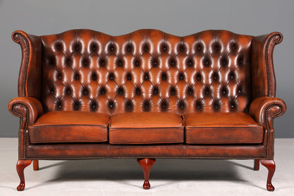 Wunderschönes Original Centurion Queen Anne Sofa 3-Sitzer Couch Chesterfield England Polstersofa