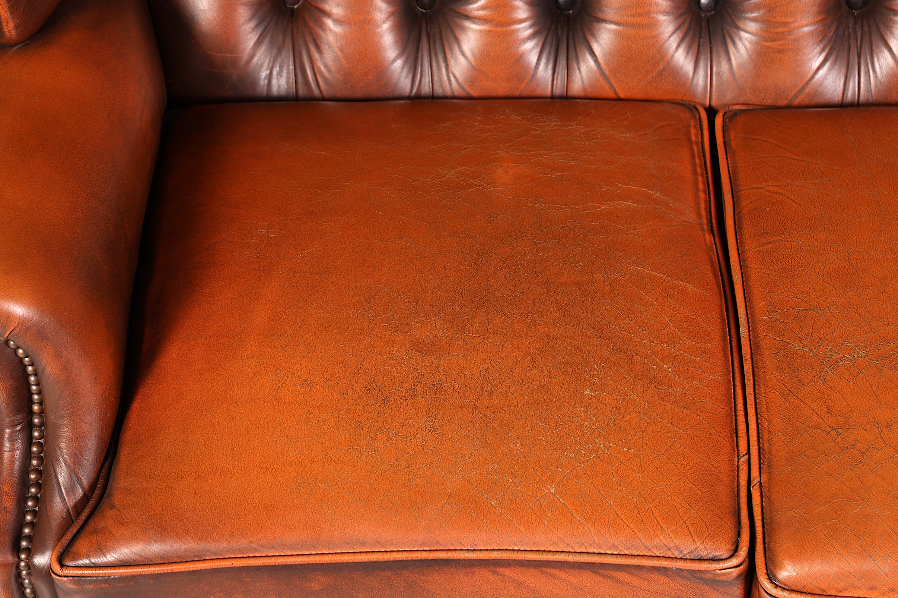 Wunderschönes Original Centurion Queen Anne Sofa 3-Sitzer Couch Chesterfield England Polstersofa