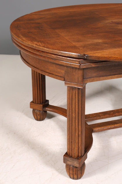 Beeindruckender Jugendstil Esstisch ausziehbarer Tisch Eiche Kulissentisch Antik Küchentisch