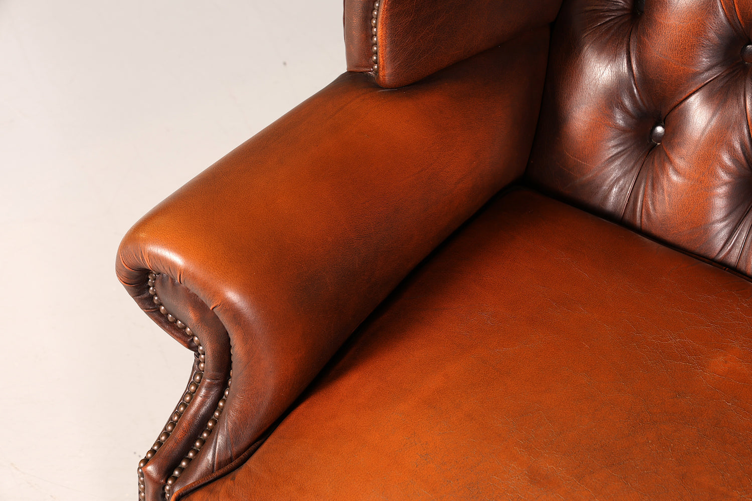 Wunderschönes Original Centurion Queen Anne Sofa 3-Sitzer Couch Chesterfield England Polstersofa