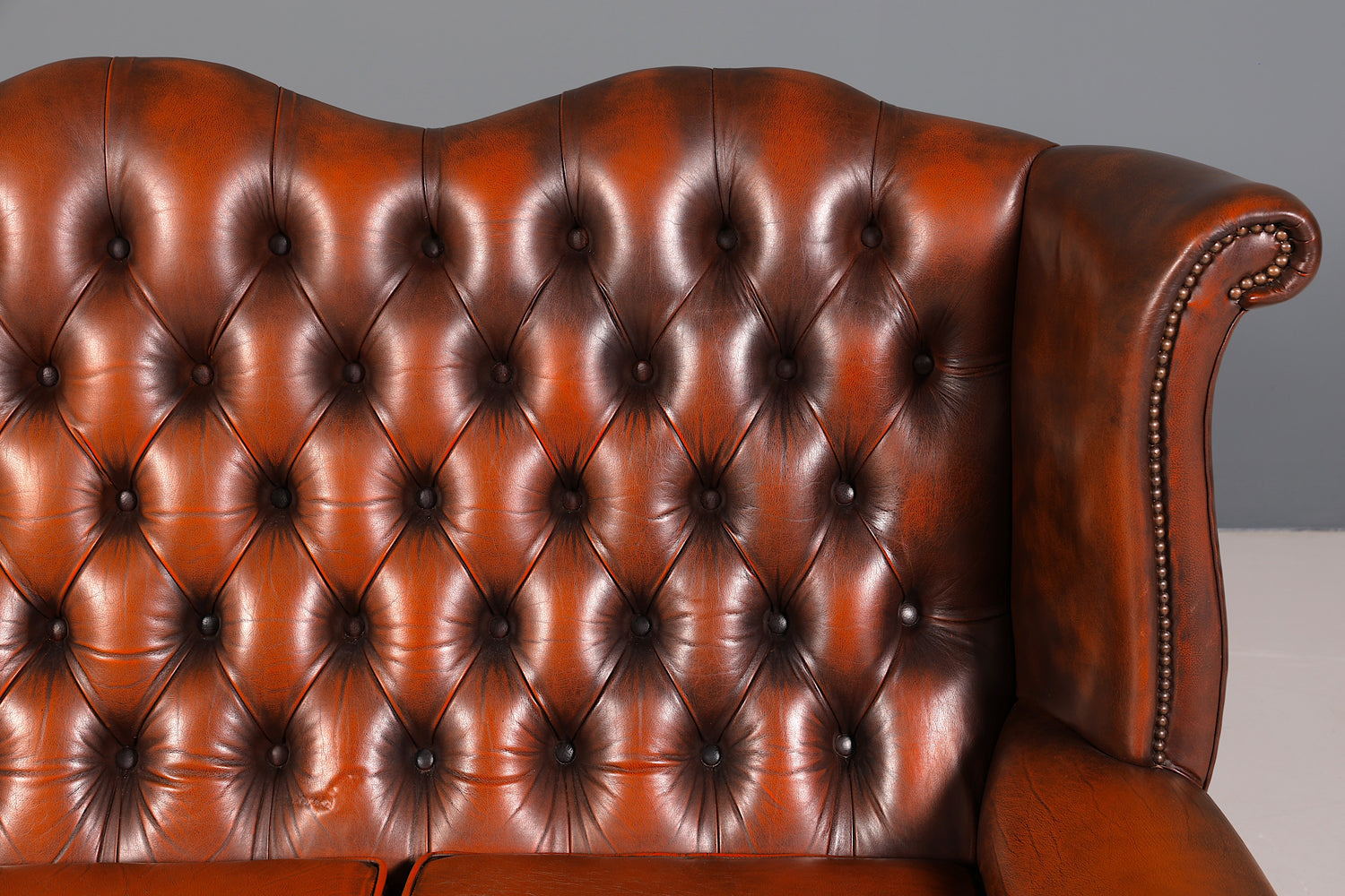 Wunderschönes Original Centurion Queen Anne Sofa 3-Sitzer Couch Chesterfield England Polstersofa